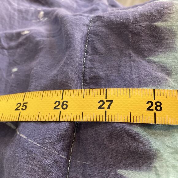 Vix Paula‎ Hermanny Women's Teal Tie Dye Silk Poncho Top Size S Resort Cover Up - Picture 4 of 12